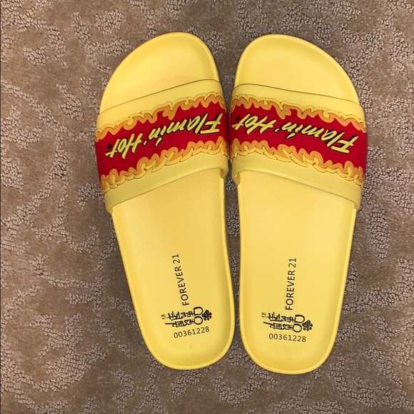 Forever 21 Shoes Flaming Hot Cheetos Forever 2 Slides